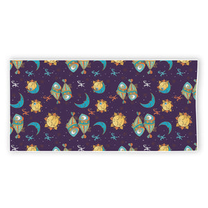 Cute Cartoon Pisces Pattern Print Beach Towel