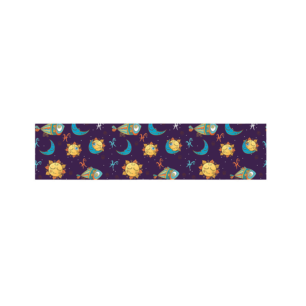Cute Cartoon Pisces Pattern Print Bed Runner