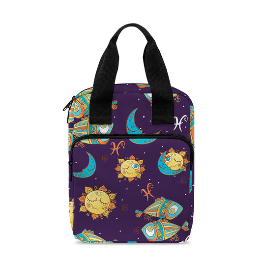 Cute Cartoon Pisces Pattern Print Bible Tote Bag