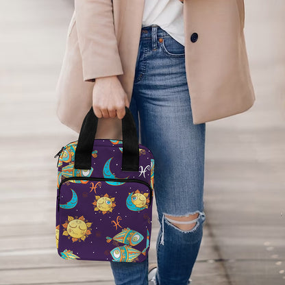 Cute Cartoon Pisces Pattern Print Bible Tote Bag