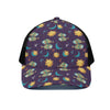 Cute Cartoon Pisces Pattern Print Black Mesh Trucker Cap