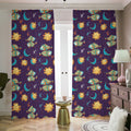 Cute Cartoon Pisces Pattern Print Dimout Pencil Pleat Curtains