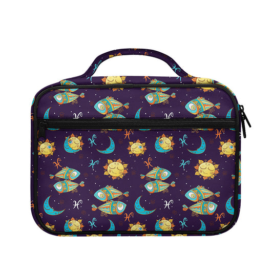 Cute Cartoon Pisces Pattern Print Briefcase Bible Bag