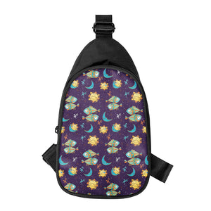 Cute Cartoon Pisces Pattern Print Chest Bag