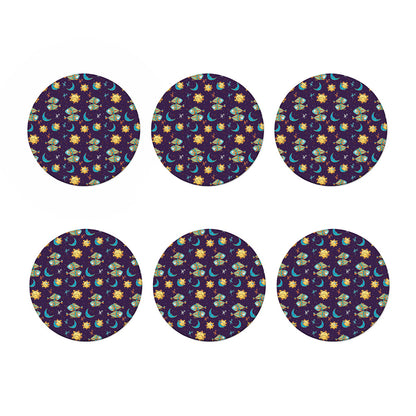 Cute Cartoon Pisces Pattern Print Coaster Set