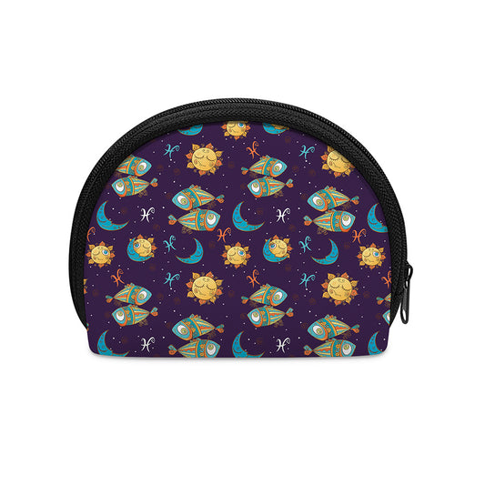 Cute Cartoon Pisces Pattern Print Coin Purse