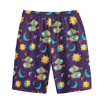 Cute Cartoon Pisces Pattern Print Cotton Shorts
