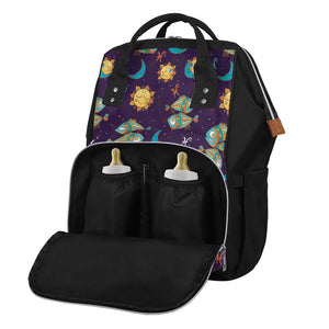 Cute Cartoon Pisces Pattern Print Diaper Bag