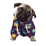 Cute Cartoon Pisces Pattern Print Dog Zip Up Hoodie