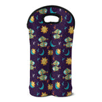 Cute Cartoon Pisces Pattern Print Double Neoprene Wine Tote