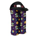 Cute Cartoon Pisces Pattern Print Double Neoprene Wine Tote