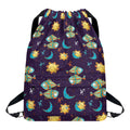 Cute Cartoon Pisces Pattern Print Drawstring Backpack