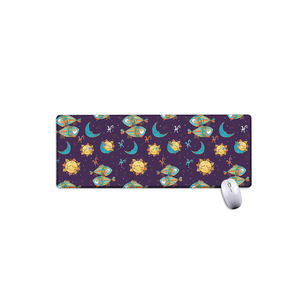 Cute Cartoon Pisces Pattern Print Extended Mouse Pad