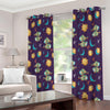 Cute Cartoon Pisces Pattern Print Extra Wide Grommet Curtains