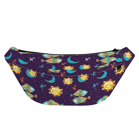 Cute Cartoon Pisces Pattern Print Fanny Pack