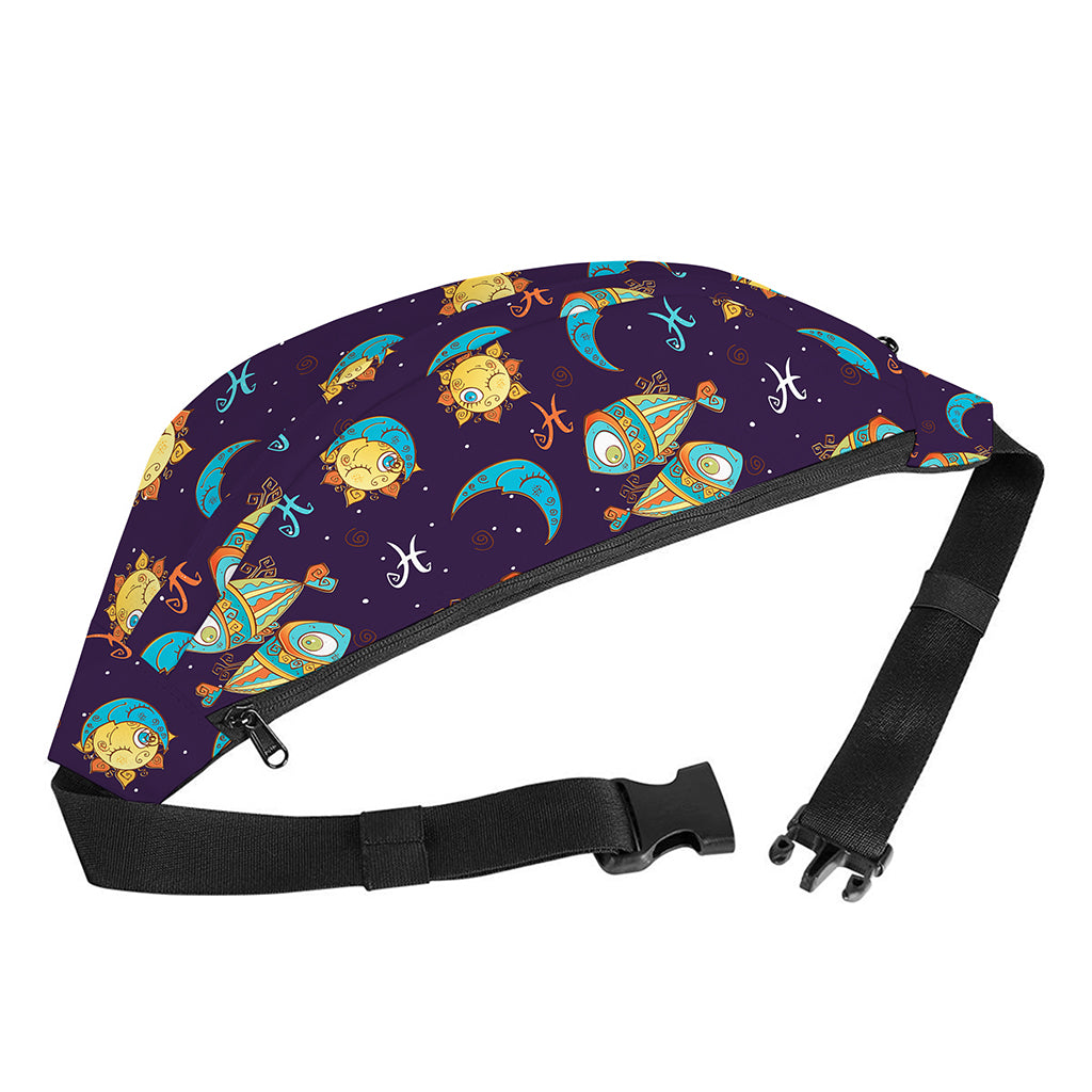 Cute Cartoon Pisces Pattern Print Fanny Pack