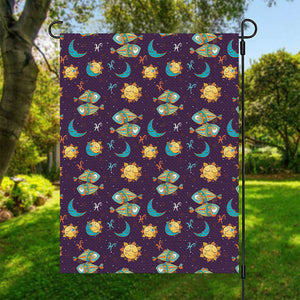 Cute Cartoon Pisces Pattern Print Garden Flag