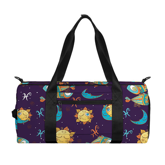 Cute Cartoon Pisces Pattern Print Gym Bag