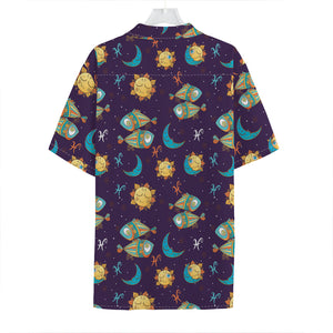 Cute Cartoon Pisces Pattern Print Hawaiian Shirt