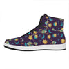 Cute Cartoon Pisces Pattern Print High Top Leather Sneakers