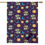 Cute Cartoon Pisces Pattern Print House Flag