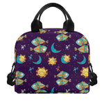 Cute Cartoon Pisces Pattern Print Insulated Lunch Bag