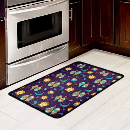 Cute Cartoon Pisces Pattern Print Kitchen Mat