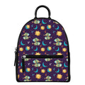 Cute Cartoon Pisces Pattern Print Leather Backpack