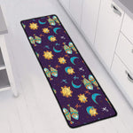 Cute Cartoon Pisces Pattern Print Long Kitchen Mat