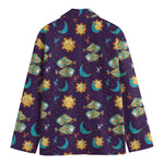 Cute Cartoon Pisces Pattern Print Men's Blazer