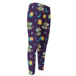 Cute Cartoon Pisces Pattern Print Men's Compression Pants