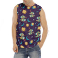 Cute Cartoon Pisces Pattern Print Men's Fitness Tank Top