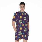 Cute Cartoon Pisces Pattern Print Men's Rompers