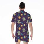 Cute Cartoon Pisces Pattern Print Men's Rompers