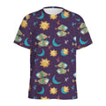 Cute Cartoon Pisces Pattern Print Men's Athletic T-Shirt