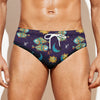 Cute Cartoon Pisces Pattern Print Men's Swim Briefs