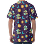 Cute Cartoon Pisces Pattern Print Men's Velvet T-Shirt