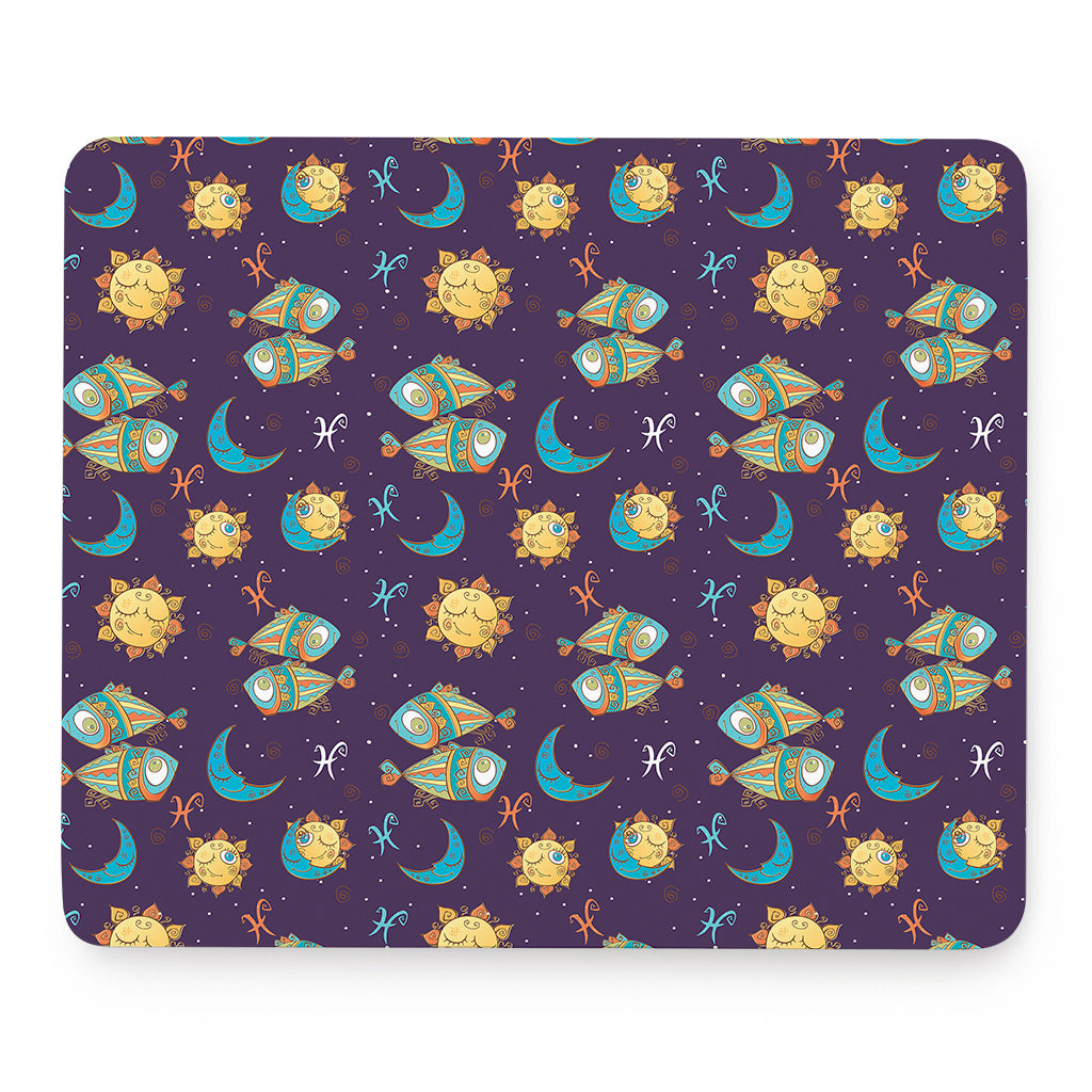Cute Cartoon Pisces Pattern Print Mouse Pad