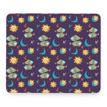 Cute Cartoon Pisces Pattern Print Mouse Pad