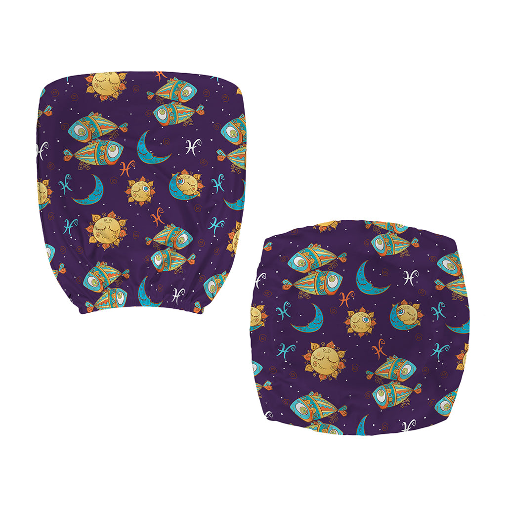 Cute Cartoon Pisces Pattern Print Office Chair Cover