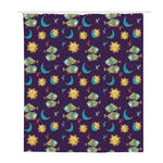 Cute Cartoon Pisces Pattern Print Polyester Shower Curtain