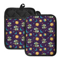 Cute Cartoon Pisces Pattern Print Pot Holders With Pocket