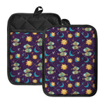 Cute Cartoon Pisces Pattern Print Pot Holders With Pocket