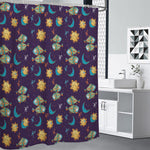 Cute Cartoon Pisces Pattern Print Premium Shower Curtain