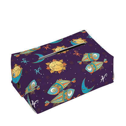Cute Cartoon Pisces Pattern Print Rectangle Tissue Box Cover