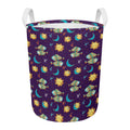 Cute Cartoon Pisces Pattern Print Round Laundry Basket