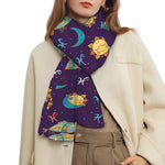 Cute Cartoon Pisces Pattern Print Scarf