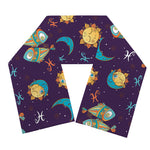 Cute Cartoon Pisces Pattern Print Scarf