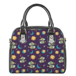Cute Cartoon Pisces Pattern Print Shoulder Handbag
