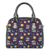 Cute Cartoon Pisces Pattern Print Shoulder Handbag